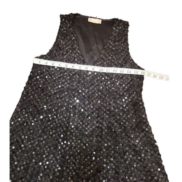 NWT Altar'd State Stella Black Sequined Sleeveless Mini Dress Size XSmall - Picture 7 of 13
